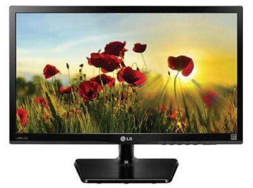 DESCRIPTION: (1) LED LIT MONITOR BRAND/MODEL: LG/24M47 INFORMATION: BLACK, 1080P RETAIL$: $190 SIZE: 24" QTY: 1