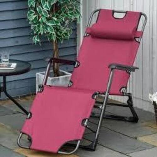 DESCRIPTION: (1) PINK LAWN CHAIR, FOLDING INFORMATION: PINK RETAIL$: $70.37 EA QTY: 1