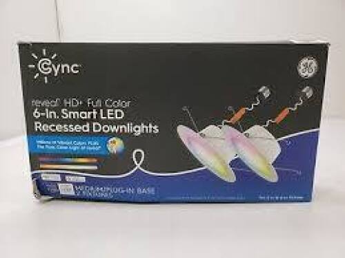 DESCRIPTION: (2) CASES OF (2) RECESSED DOWNLIGHTS BRAND/MODEL: CYNC #CFIXRSCR6CRVD-ST2 SIZE: 6" RETAIL$: $62.50 EA QTY: 2