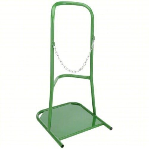 DESCRIPTION: (1) SINGLE CYLINDER STAND BRAND/MODEL: SAFTCART #5WXN7 INFORMATION: GREEN SIZE: 1 Cylinder, For 9 1/2 in to 9 1/2 in Dia, Chain RETAIL$: