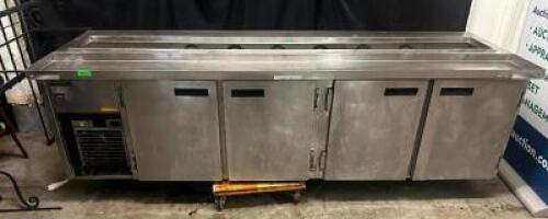 RANDELL 111" FOUR DOOR PIZZA PREP TABLE.