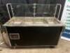 VOLLARTH 60" FOUR WELL PORTABLE HOT FOOD BUFFET TABLE.