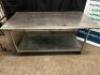 72" X 36" STAINLESS TABLE W/ GALV UNDER SHELF.