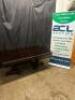 76" DARK WOOD DINING ROOM TABLE W/ (2) 18" LEAF INSERTS. - 4