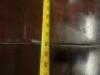 76" DARK WOOD DINING ROOM TABLE W/ (2) 18" LEAF INSERTS. - 8