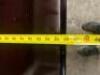 76" DARK WOOD DINING ROOM TABLE W/ (2) 18" LEAF INSERTS. - 9