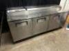 TRUE 93" REFRIGERATED PIZZA PREP TABLE. - 4