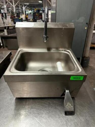 ADVANCE TABCO WALL MOUNTED STAINLESS HAND SINK.