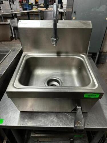 ADVANCE TABCO WALL MOUNTED STAINLESS HAND SINK.