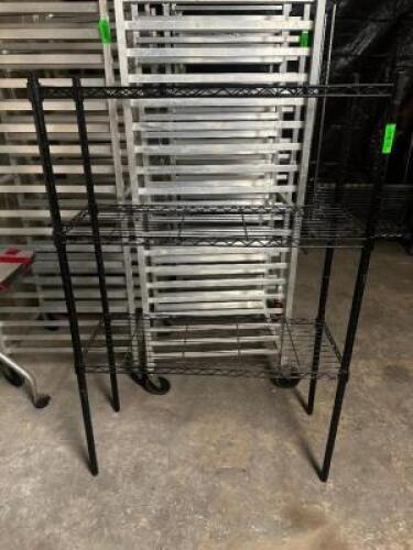 36" X 14" FOUR TIRE BLACK WIRE RACK