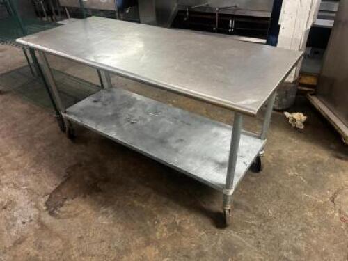 72" X 30" STAINLESS TABLE.