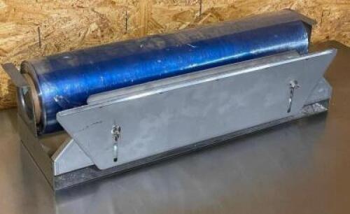 (2) STAINLESS CLING WRAP DISPENSER W/ PARTIAL ROLLS.