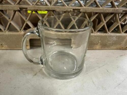 (9) GLASS COFFEE MUGS.