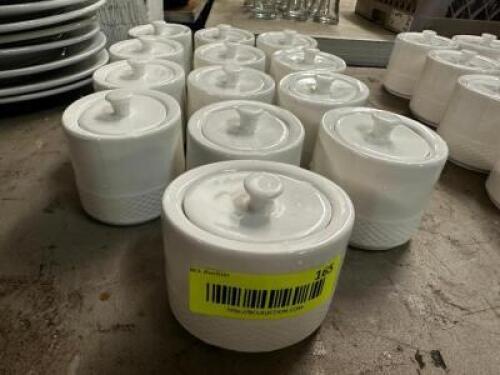 (12) CERAMIC SUGAR CADDYS