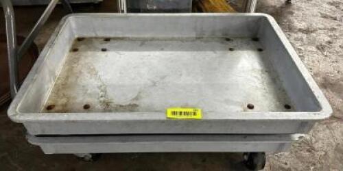 (2) PLASTIC DOUGH BOX CADDYS