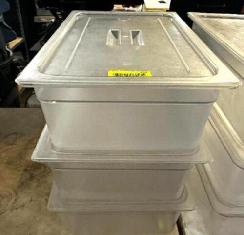 (3) FULL SIZE PLASTIC CONTAINERS W/ LIDS