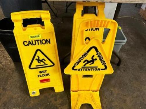 (3) WET FLOOR SIGNS