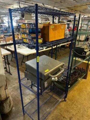 36" X 18" FOUR TIER METAL RACK.