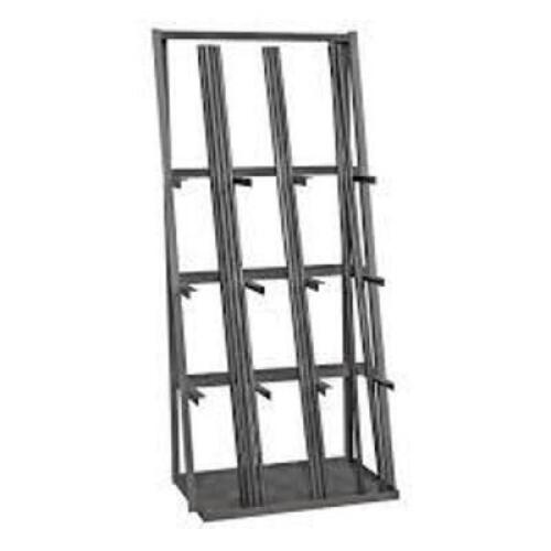 DESCRIPTION: (1) VERTICAL LONG PARTS STORAGE RACK BRAND/MODEL: DURHAM #VBR-8436-95 INFORMATION: GRAY, STEEL SIZE: 36" X 5-1/4" RETAIL$: $533.99 EA QTY