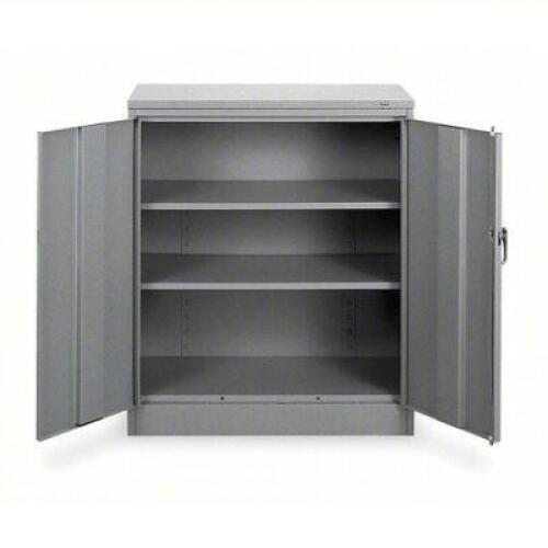 DESCRIPTION: (1) COUNTER HIGH CABINET BRAND/MODEL: TENNSCO #1W978 INFORMATION: GRAY, STEEL, SWING HANDLE AND KEYED SIZE: 36" X 18" X 42" RETAIL$: $507