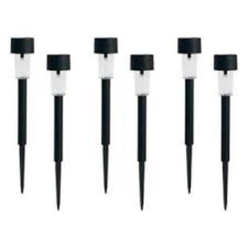 DESCRIPTION: (15) SOLAR GARDEN LIGHTS BRAND/MODEL: LAMP SAVE INFORMATION: BLACK RETAIL$: $4.98 EA QTY: 15