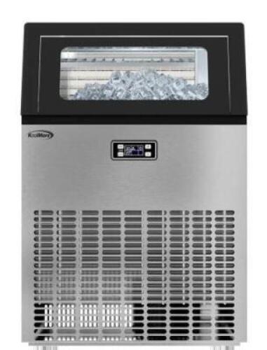 DESCRIPTION: (1) FREESTANDING ICE MAKER BRAND/MODEL: KOOLMORE/CIM-198 INFORMATION: ICE STORAGE CAPACITY: 55 LB/UNDERCOUNTER RETAIL$: 1114.53 SIZE: 17.