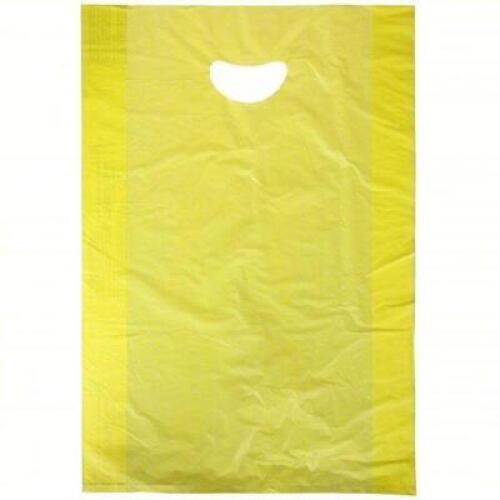 DESCRIPTION: (1) BOX OF (500) MERCHANDISE BAGS BRAND/MODEL: 5DUN1 INFORMATION: YELLOW SIZE: 6 IN X 4 IN X 24 IN, 0.7 MIL THICK, YELLOW, DIE CUT, GUSSE
