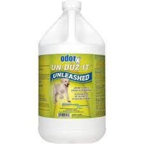 DESCRIPTION: (2) URINE ODOR AND STAIN ELIMINATOR BRAND/MODEL: ODOR X UN-DUZ-IT SIZE: 1 GALLON RETAIL$: $32.23 EA QTY: 2