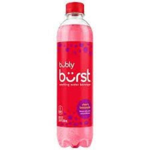 DESCRIPTION: (2) PACKS OF (12) SPARKLING WATER BRAND/MODEL: BUBBLE BURST INFORMATION: CHERRY LEMONADE SIZE: 16.9 FL OZ RETAIL$: $24.00 EA QTY: 2
