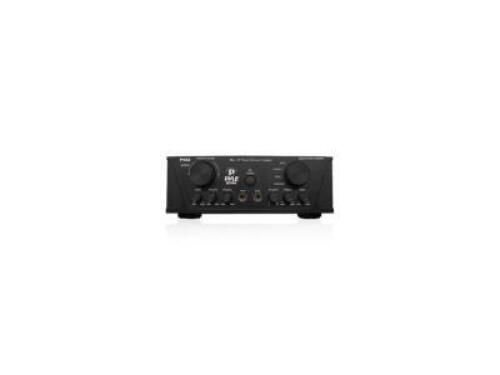 DESCRIPTION: (1) HI-FI MINI STERO AMPLIFIER BRAND/MODEL: PYLE/PVA2 INFORMATION: 60W MAX, 2 X 12W 8OHM, 2 X 24W 4 OHM QTY: 1