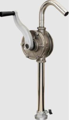 DESCRIPTION: (1) ROTARY BARREL PUMP BRAND/MODEL: LUMAX/LX-1323 INFORMATION: STAINLESS STEEL/WORKING TEMP: 140F RETAIL$: 305.37 SIZE: 16-1/2"MAX DISCHA