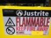 DESCRIPTION: (1) FLAMMABLE STORAGE CABINETBRAND/MODEL: JUSTRITE #29004INFORMATION: YELLOWSIZE: 12 GALLON, APPROX 8" X 17" X 22"RETAIL$: $803.00 EAQTY: 1 - 3