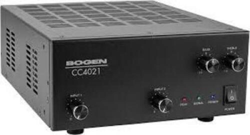 DESCRIPTION: (1) CC SERIES AMPLIFIER BRAND/MODEL: BOGEN #CC4021 SIZE: 40 WATTS OUTPUT RETAIL$: $200.00 EA QTY: 1