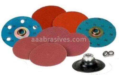 DESCRIPTION: (2) PACKS OF (50) QUICK CHANGE TS DISCS BRAND/MODEL: STANDARD ABRASIVES/522456 INFORMATION: GRIT: 80/BROWN/2-PLY RETAIL$: 36.29 EACH SIZE