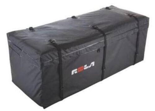 DESCRIPTION: (1) TUFFBACK HITCH CARGO TRAY BAG BRAND/MODEL: ROLA/59119 INFORMATION: BLACK/WATERPROOF RETAIL$: 104.99 SIZE: 60" X 24" X 24" QTY: 1