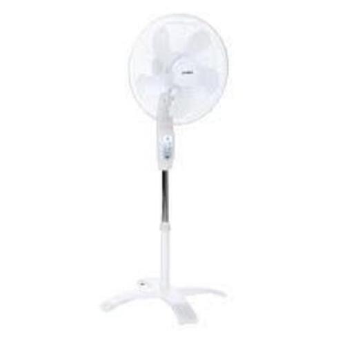 DESCRIPTION: (1) OSCILLATING STAND FAN WITH REMOTE BRAND/MODEL: OPTIMUS SIZE: 16" RETAIL$: $75.00 EA QTY: 1