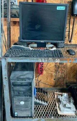 DELL COMPUTER WITH MONITOR, KEYBOARD, MOUSE, AND SPEAKERS