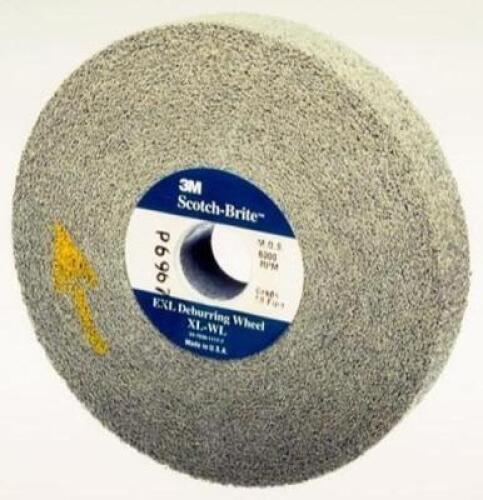 DESCRIPTION: (3) SILICON DEBURRING WHEEL BRAND/MODEL: 3M SCOTCH-BRITE/03967 INFORMATION: FINE GRADE/GRAY RETAIL$: 119.41 EACH SIZE: 8"WHEEL DIA X 1"TH