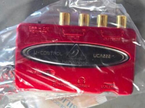 DESCRIPTION: (1) U-CONTROL AUDIO INTERFACE WITH DIGITAL OUTOUT BRAND/MODEL: BEHRINGER UCA222 RETAIL$: $29.99 QTY: 1