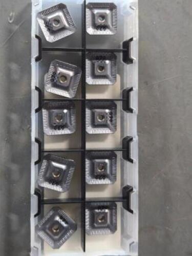 DESCRIPTION: (10) CARBIDE MILLING INSERTS BRAND/MODEL: ISCAR SDKR 1203AU-N-76 RETAIL$: $142.50 QTY: 10