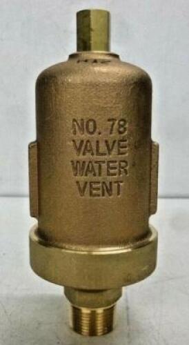 DESCRIPTION: (2) HYDRONIC AIR VENT BRAND/MODEL: HOFFMAN/405591 INFORMATION: MAX PRESSURE: 150 PSI/MAX TEMP: 250F/BRASS RETAIL$: 149.99 EACH SIZE: 3/4"