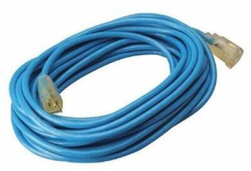 DESCRIPTION: (2) EXTENSION CORD BRAND/MODEL: SOUTHWIRE/2568SW0006 INFORMATION: BLUE/15 AMPS/3-PRONG RETAIL$: 46.64 EACH SIZE: 50'CORD LENGTH QTY: 2