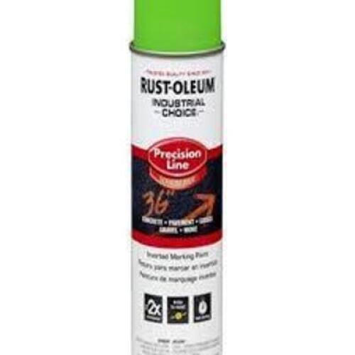 DESCRIPTION: (6) LINE MARKING PAINT BRAND/MODEL: RUST-OLEUM INFORMATION: GREEN SIZE: 17 OZ RETAIL$: $9.00 EA QTY: 6
