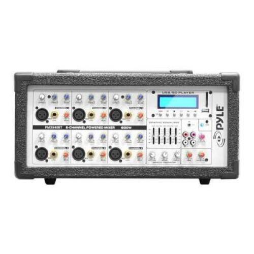 DESCRIPTION: (1) BLUETOOTH MIXER BRAND/MODEL: PYLE/PMX640BT INFORMATION: 600W RMS, 5-BAND GRAPHIC EQ, USB/SD WIRELESS STREAMING QTY: 1