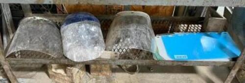 ASSORTED FACE SHIELD VISORS WITH ADDITIONAL SHIELDS