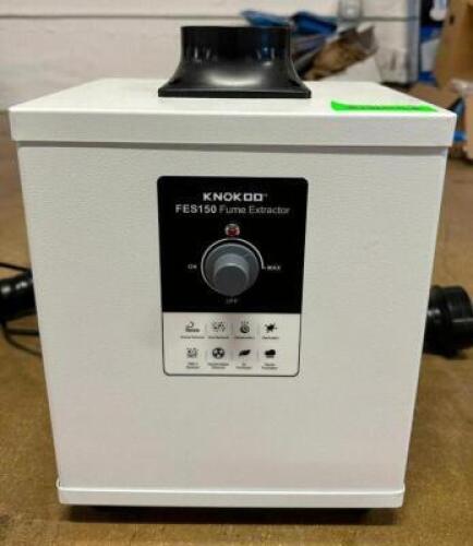 DESCRIPTION: FUME EXTRACTOR BRAND/MODEL: KNOKOO FES150 LOCATION: BOTTOM FLOOR QTY: 1