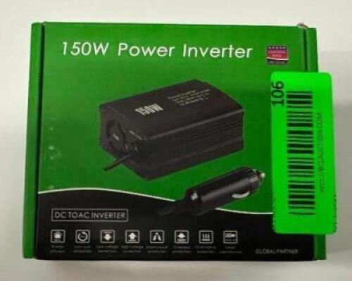 DESCRIPTION: 150W POWER INVERTER INFORMATION: DC TO AC LOCATION: MAIN FLOOR QTY: 1