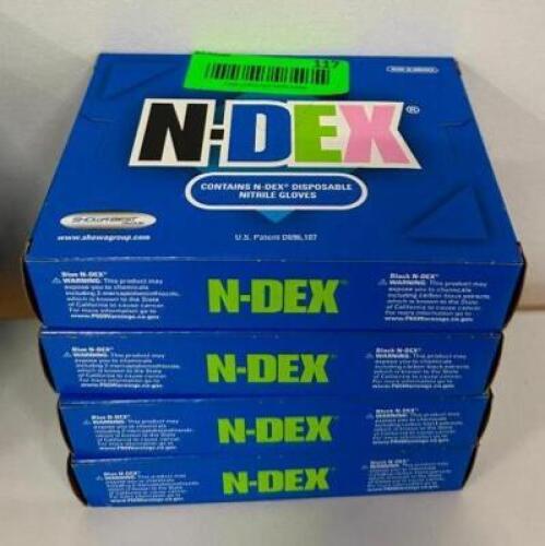 DESCRIPTION: (4) PACKS OF DISPOSABLE NITRILE GLOVES BRAND/MODEL: N-DEX LOCATION: MAIN FLOOR QTY: 1