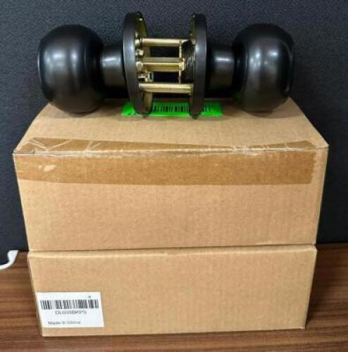 DESCRIPTION: (2) FLAT BALL PASSAGE DOOR KNOB SETS INFORMATION: NEW IN BOX LOCATION: MAIN FLOOR QTY: 2