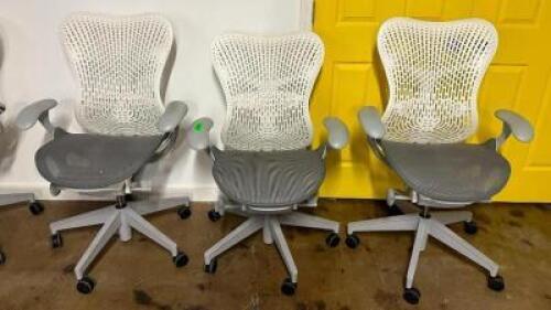 DESCRIPTION: (3) MESH SEAT OFFICE CHAIRS LOCATION: BOTTOM FLOOR QTY: 3